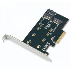 ADATTATORI PCIe 2-in-1 M.2 SSD SATA NVMe EMRICK04B