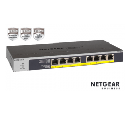 NETGEAR GS108LP Switch Unmanaged 8 porte Gigabit PoE+ (budget 60W),Garanzia a vita+NBD GS108LP-100EUS