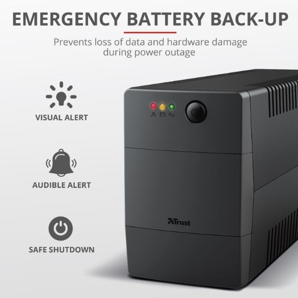 Paxxon 800VA UPS with 2 standard wall power outlets 23503