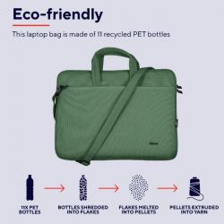 BOLOGNA LAPTOP BAG 16" ECO GREEN 24450TRS