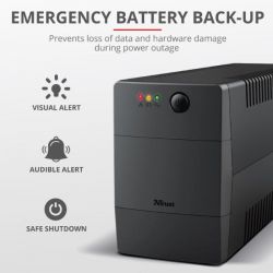 Paxxon 800VA UPS with 2 standard wall power outlets 23503