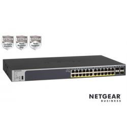 NETGEAR GS728TP Switch Smart Managed Pro 24 porte Gigabit PoE+(tot 190W),Garanzia a vita GS728TP-200EUS