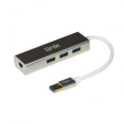 ADATTATORE USB 3.0 - RETE RJ45 GIGABIT + 3 USB 3.0 LKMG04