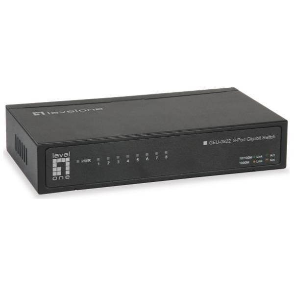 LEVELONE GEU-0822 - SWITCH 8-PORTE GIGABIT GEU-0822