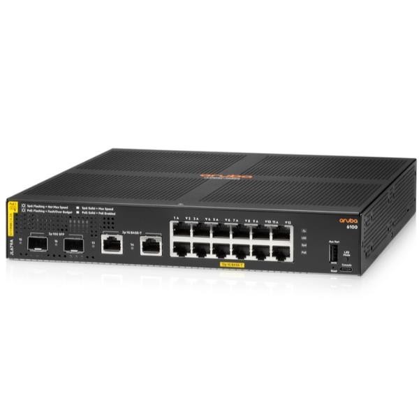 Switch Aruba 6100 12G PoE Classe 4 2G/2SFP+ 139 W JL679A