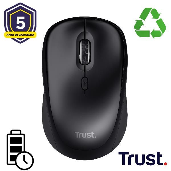 YVI+ WIRELESS MOUSE GLOSSY BLACK