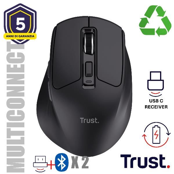 NIVEN COMFORT MULTI-WRLS MOUSE BLK