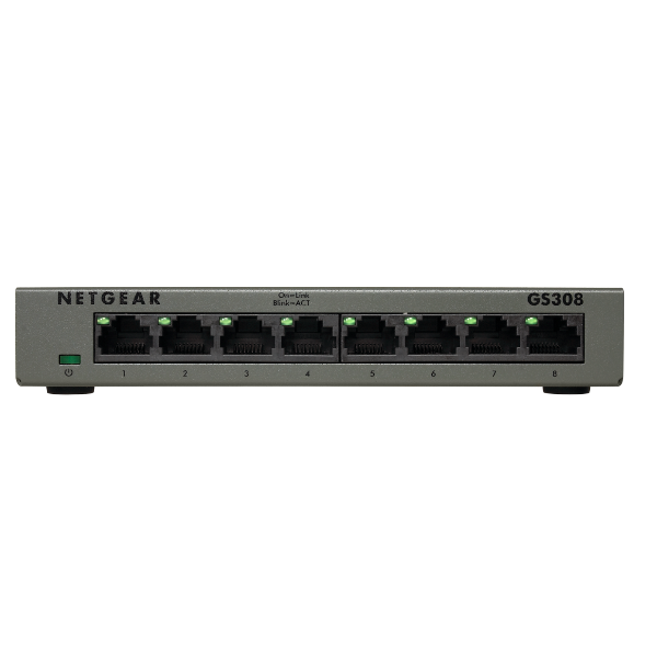 NETGEAR GS308 Switch Unmanaged 8 porte Gigabit, Garanzia 3 anni GS308-300PES