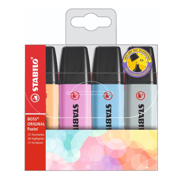 AST4 STABILO BOSS PASTEL NEW COLORS