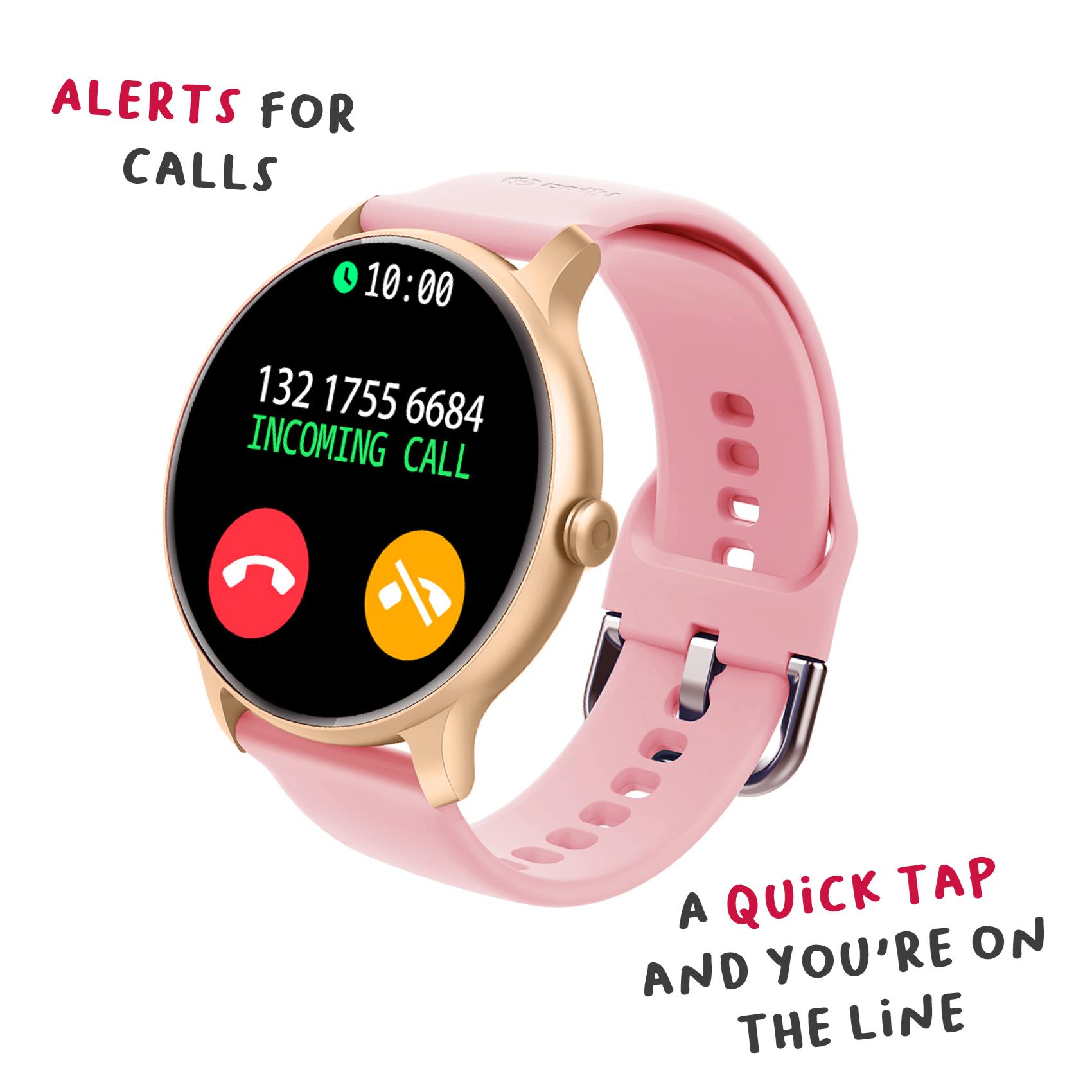 1.28 ROUND SMARTWATCH MOON PINK