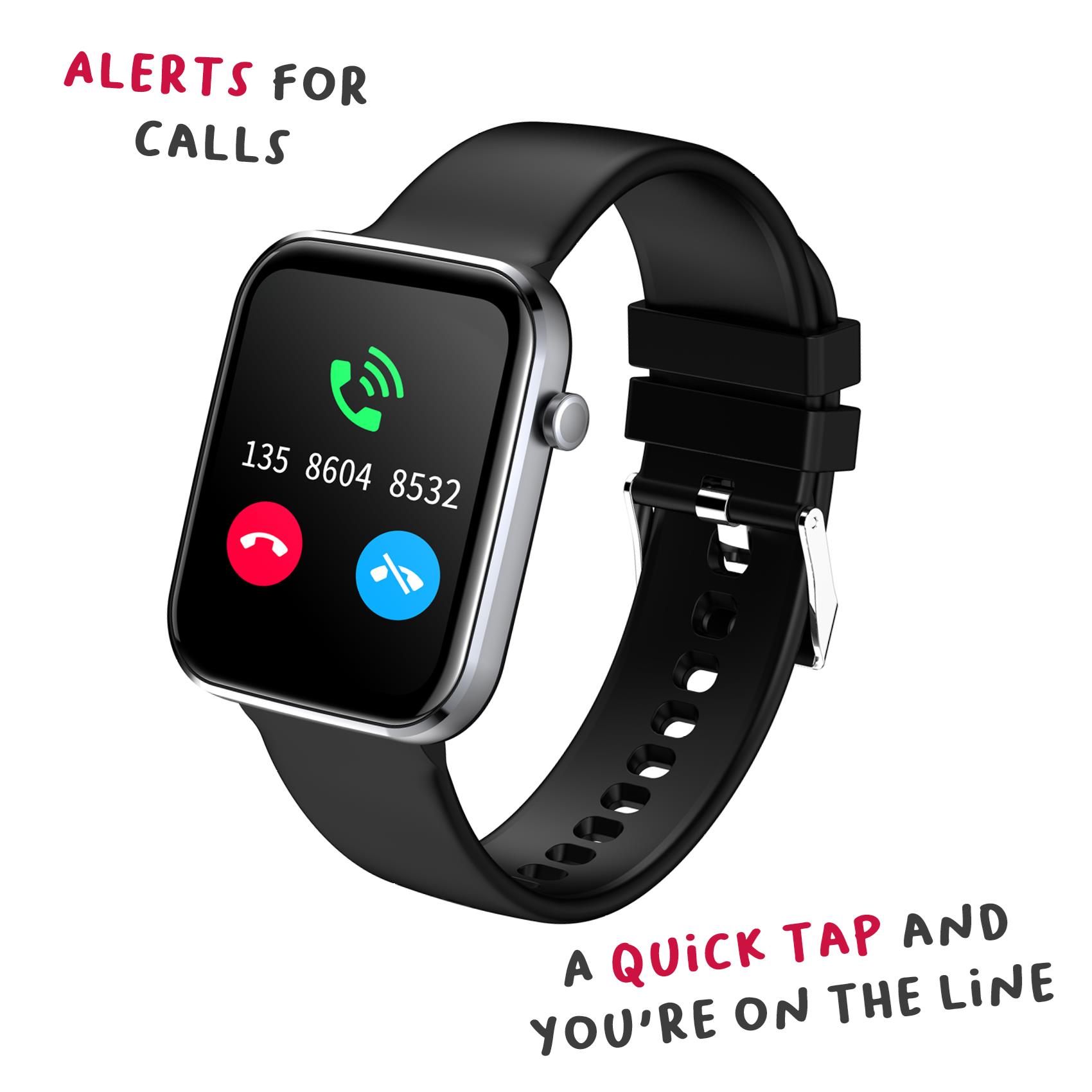 1.69 SQUARE SMARTWATCH WATCH BLACK